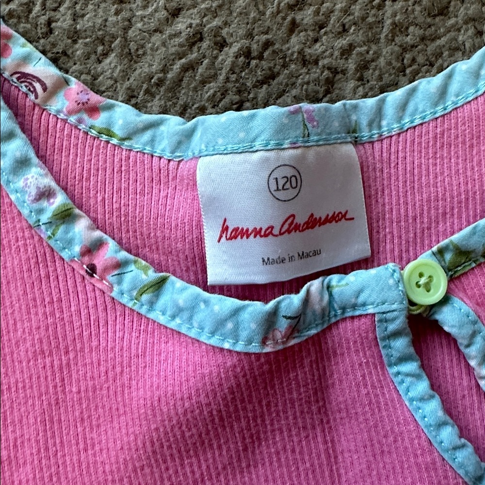 Vintage Hanna Andersson Pink and Blue Floral Matching Set - Picture 4 of 6